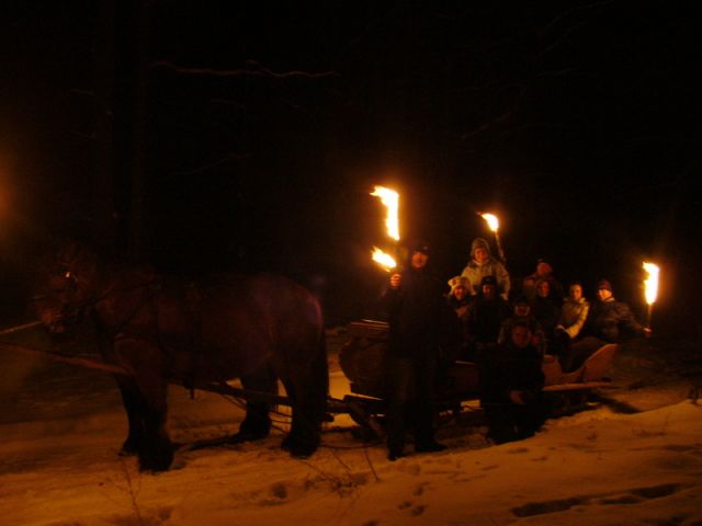 wieczorny kulig